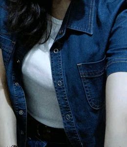 Classic Denim Short-Sleeve Shirt