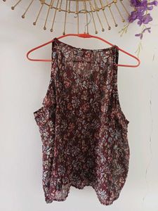 Floral off shoulder Print Tank Top