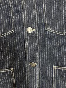 Korean Wabash Stripe Denim Chore Jacket