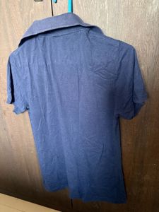Vintage Blue Graphic Polo Shirt