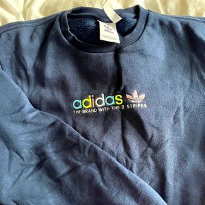 Adidas Navy Crewneck Sweatshirt