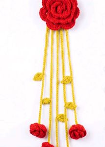 Handmade Crochet Rose Boho Hair Tie 🌹❣️