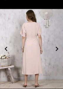 Elegant Pleated Midi A-Line Dress