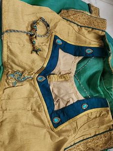 Teal Embroidered Saree