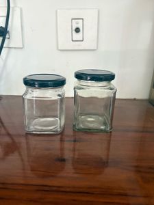 set of glass jar