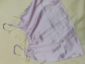 Lilac Lace Trim Pajama Set