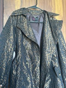 Chic Leopard Print Trench Coat