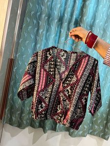 Boho Print Kimono Top