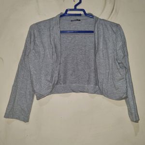 Open Front Cropped Shrug
