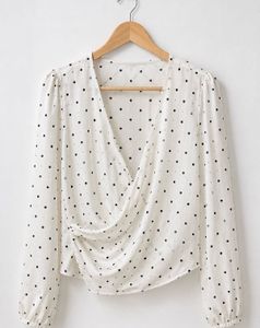 White Polka Dot Blouse