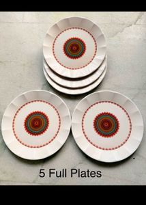 Set of 5 Melamine Dinner Plates
