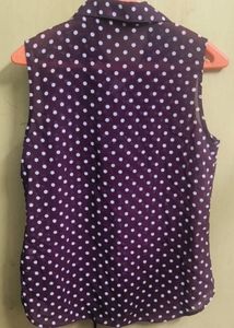 Polka Dot Sleeveless Top