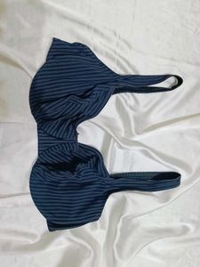 🇳🇿💫🎀Pinstripe Navy Blue Bra