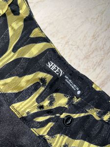 Bold Zebra Print Button-Up Shirt