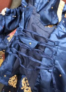 Embroidered Blue Ethnic Set