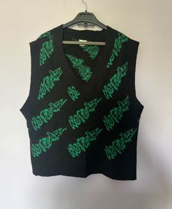 Black V-Neck Sleeveless Knit Vest
