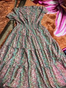 Floral Tiered Midi Dress
