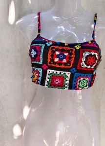 Colorful Crochet Crop Top