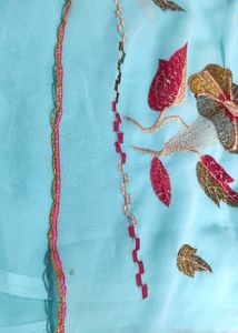 Embroidered Silk Saree