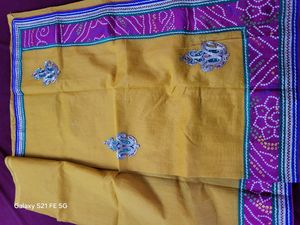 Chanderi Style Saree Nice Colour Combination