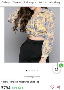 Sassafras chic Bird Print Cropped Blouse