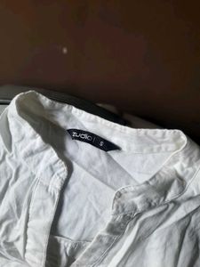 White Midi Shirt Dress For Women