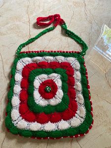 Crochet Shoulder Cum Tote Bag