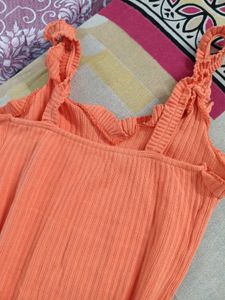 Vibrant Orange Bodycon Dress