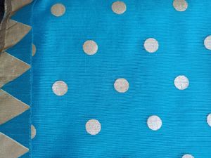 Blue Dots Saree
