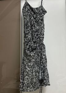 Chic Ruched Print Mini Dress