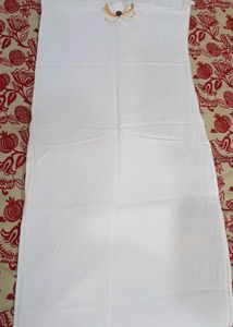 Yellow &amp; White Straight Kurti with Shrug | M Size