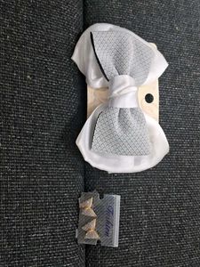 Butterfly Earrings and bow hairstyle clip