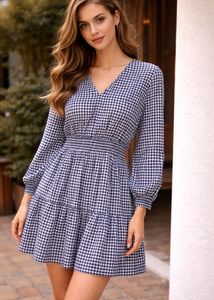 Gingham Check Mini Dress