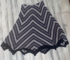 Chevron Print Flared Skirt