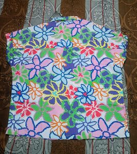 Colorful Floral Button-Up Shirt