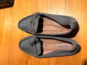 Grey Loafer Flats