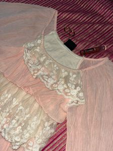 Tiered Ruffle Chiffon Gown