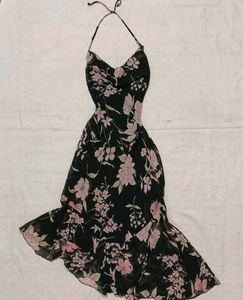 Y2K halter neck floral dress🖤🌸🌷