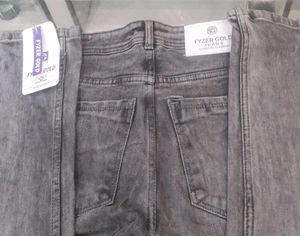 Distressed Gray Jeans