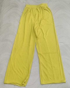 Wide Leg Yellow Pants