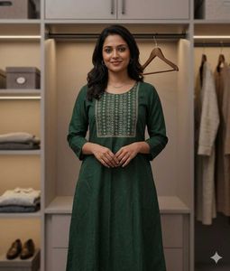 Elegant Green Embroidered Kurta
