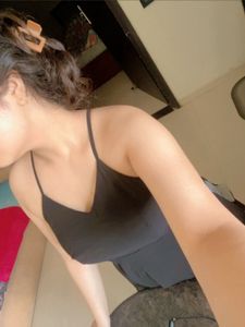 Chic Black Spaghetti Strap Dress