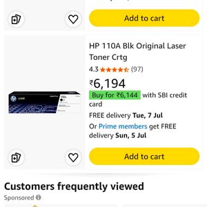 HP 110A Black Toner Cartridge (2-Pack)