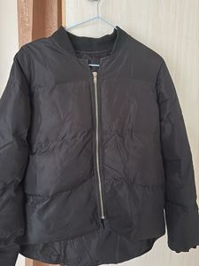 puffer black oversize jacket