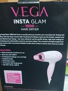 VEGA INSTA GLAM 1000 HAIR DRYER