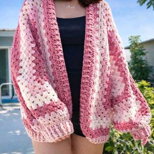 Chunky Crochet Granny Square Cardigan