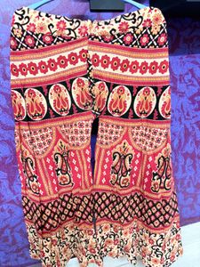 Boho Print Wide Leg Plazo