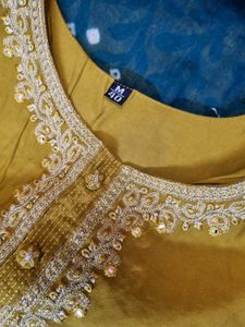 Embroidered Yellow Kurta