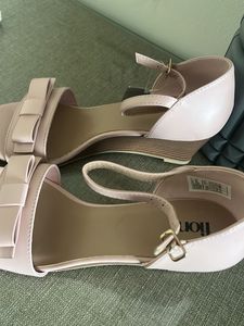 Reduced  Ankle strap Bow Wedge Sandals