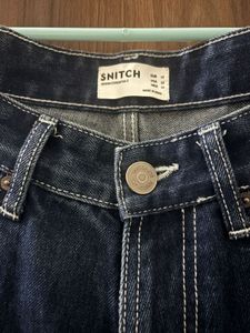 SNITCH CARGO JEANS NAVY BLUE MEN